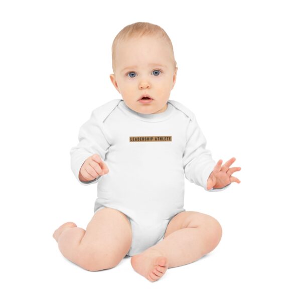 Little Leadership Athlete Long-Sleeve Organic Bodysuit - Image 3