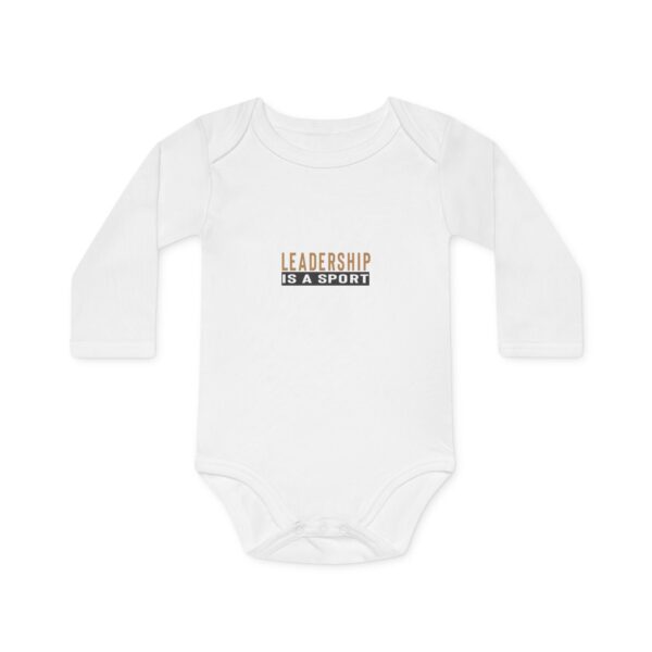 Leadership Is A Sport Long-Sleeve Organic Baby Bodysuit