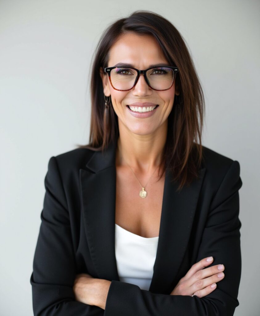 Revenue Tech Stack Explained By Shauna Griffiths While In a Black Blazer and wearing glasses